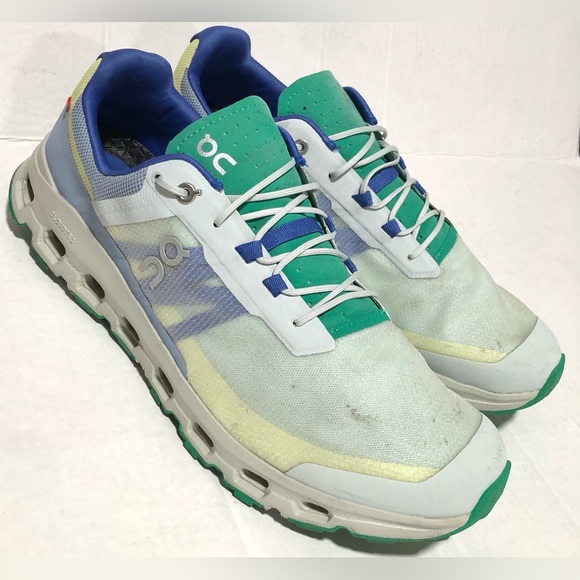 On Running Other - On Running Men's White, Green & Blue Athletic Shoes